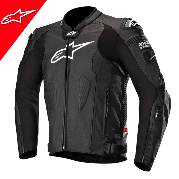 Alpinestars MISSILE TECH AIR Hörgüçlü Deri Motosiklet Mont Ceket 50 resmi