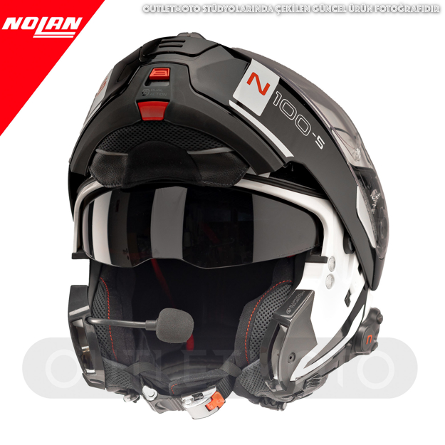 NOLAN N100-5 CONSISTENCY Motosiklet Kask + N-COM B901R Bluetooth İntercom