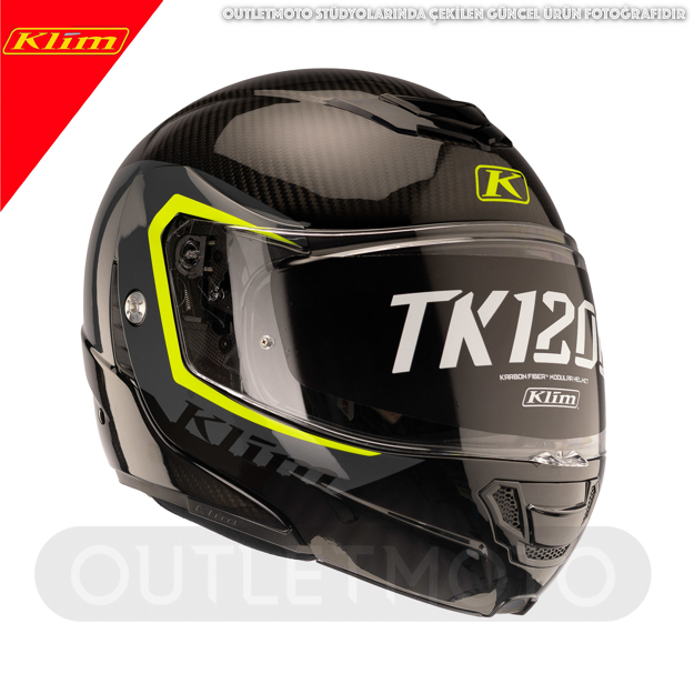 KLIM TK1200 CARBON Fotokromik Çene Açılır Grand Tour Kask 61/62 resmi