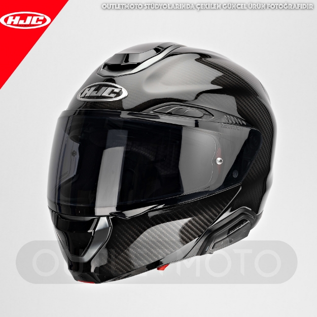 HJC RPHA 91 CARBON Çene Açılır Motosiklet Kask + HJC 50B MESH 2.0 İnterkom resmi