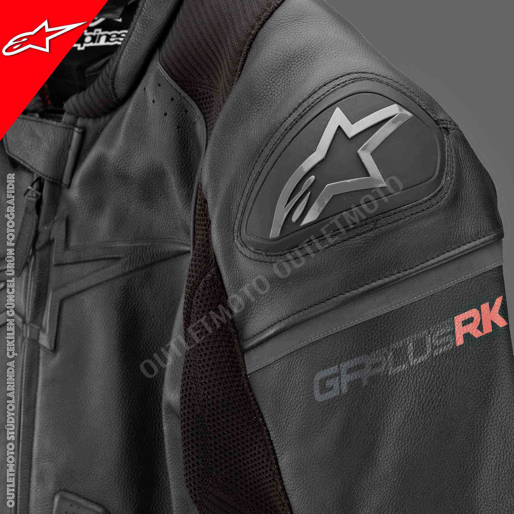 OUTLETMOTO. Alpinestars GP Plus R V3 RideKnit Deri Motosiklet Mont Ceket 58