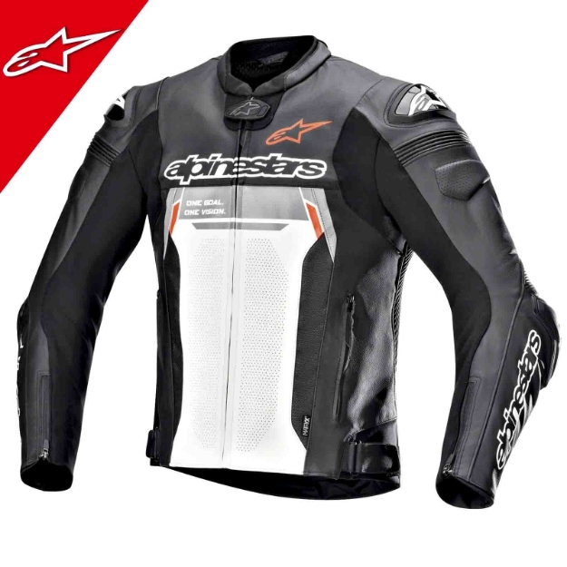 Alpinestars MISSILE V2 IGNITION Sport Racing Hörgüçlü Korumalı Deri Motosiklet Mont Ceket 54 resmi