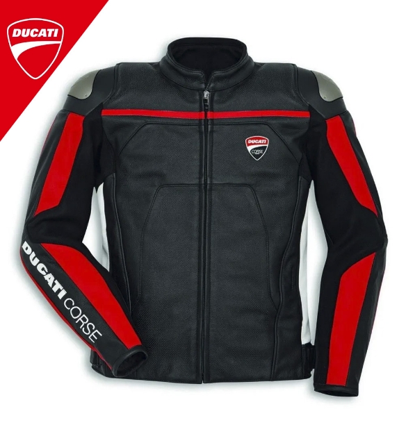 Dainese Ducati CORSE C4 Sport Touring Deri Motosiklet Mont 52 resmi