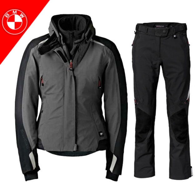 BMW Motorrad STREETGUARD IV Lamine Kadın Korumalı Motosiklet Mont Pantolon Takım 44/42 resmi
